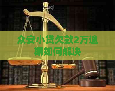 众安小贷欠款2万逾期如何解决