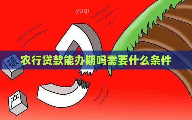 农行贷款能办期吗需要什么条件