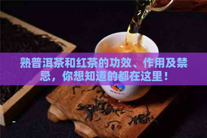 熟普洱茶和红茶的功效、作用及禁忌，你想知道的都在这里！