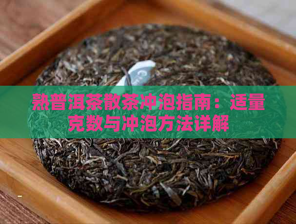 熟普洱茶散茶冲泡指南：适量克数与冲泡方法详解