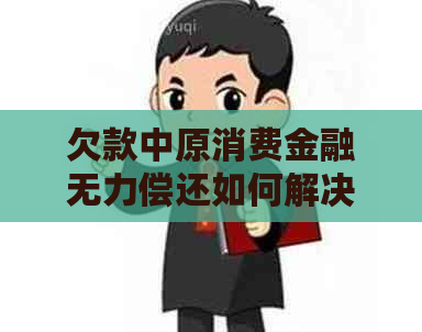 欠款中原消费金融无力偿还如何解决