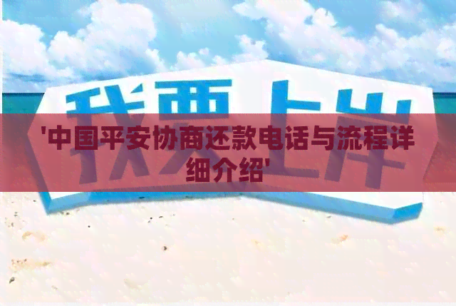 '中国平安协商还款电话与流程详细介绍'