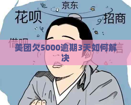 美团欠5000逾期3天如何解决