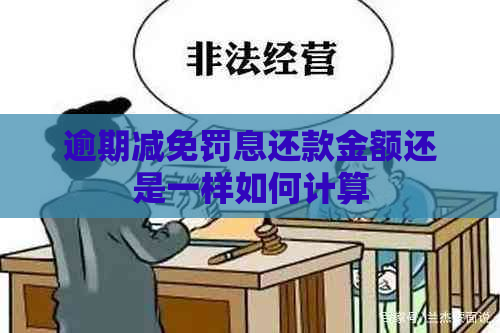 逾期减免罚息还款金额还是一样如何计算