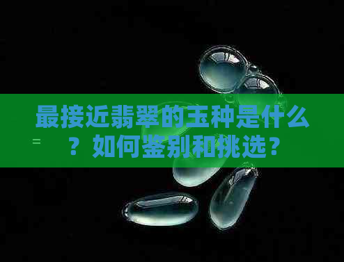 最接近翡翠的玉种是什么？如何鉴别和挑选？