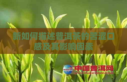 新如何描述普洱茶的苦涩口感及其影响因素