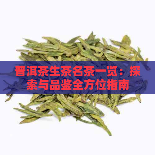 普洱茶生茶名茶一览：探索与品鉴全方位指南