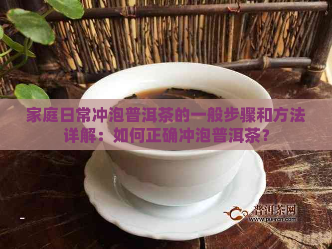 家庭日常冲泡普洱茶的一般步骤和方法详解：如何正确冲泡普洱茶？