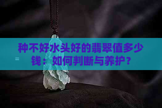 种不好水头好的翡翠值多少钱：如何判断与养护？