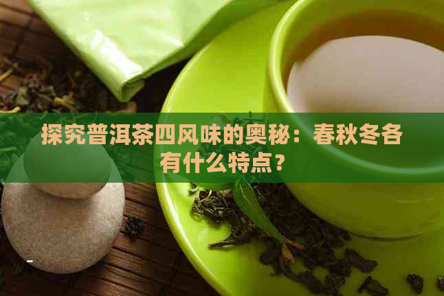 探究普洱茶     味的奥秘：春秋冬各有什么特点？