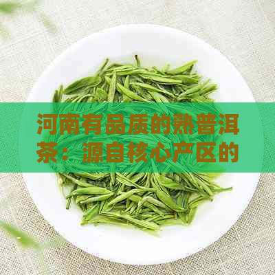 河南有品质的熟普洱茶：源自核心产区的独特风味与养生价值