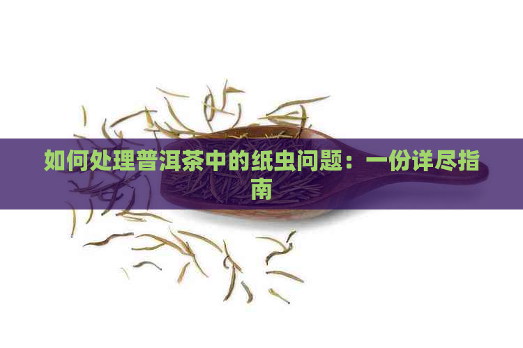 如何处理普洱茶中的纸虫问题：一份详尽指南