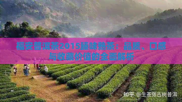 福安普洱茶2015臻味熟茶：品质、口感与收藏价值的全面解析