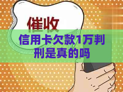 信用卡欠款1万判刑是真的吗