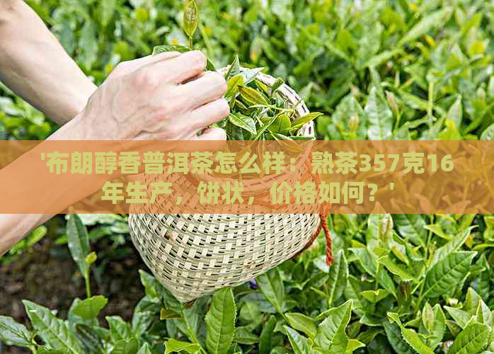 '布朗醇香普洱茶怎么样：熟茶357克16年生产，饼状，价格如何？'