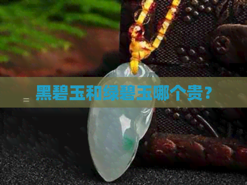 黑碧玉和绿碧玉哪个贵？