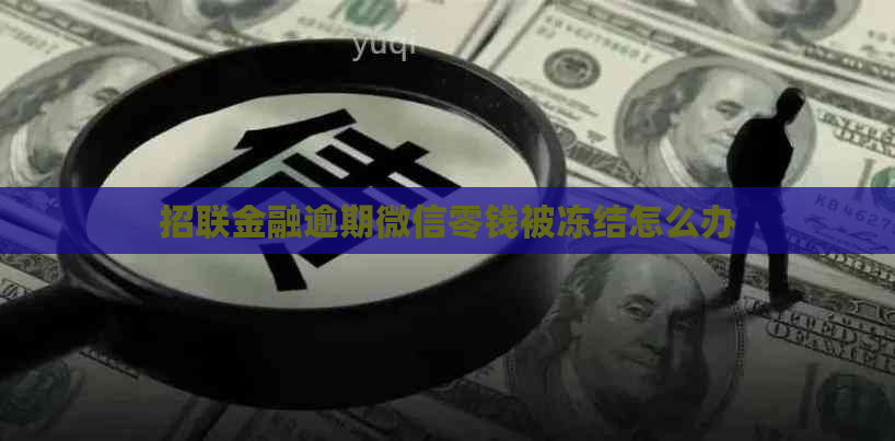 招联金融逾期微信零钱被冻结怎么办