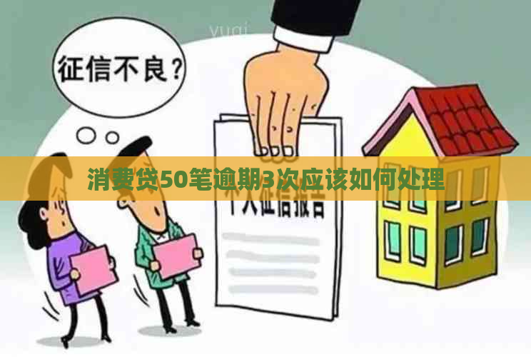 消费贷50笔逾期3次应该如何处理