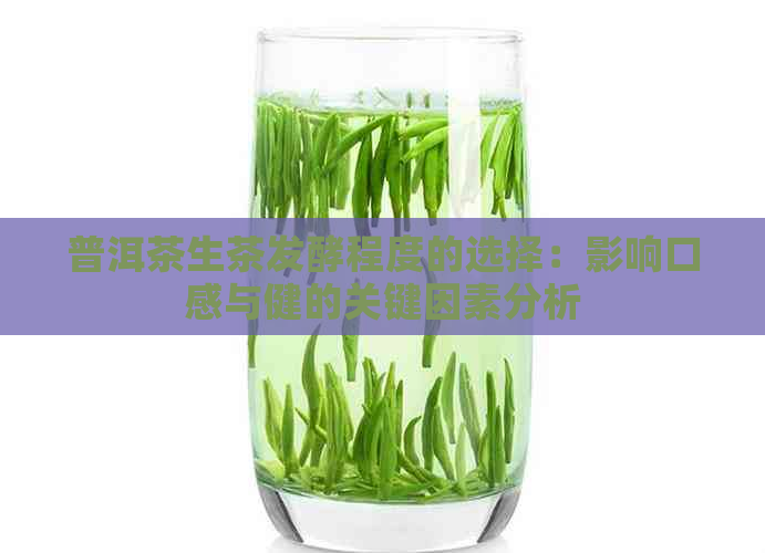 普洱茶生茶发酵程度的选择：影响口感与健的关键因素分析