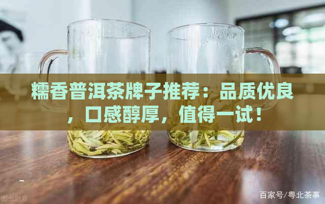 糯香普洱茶牌子推荐：品质优良，口感醇厚，值得一试！