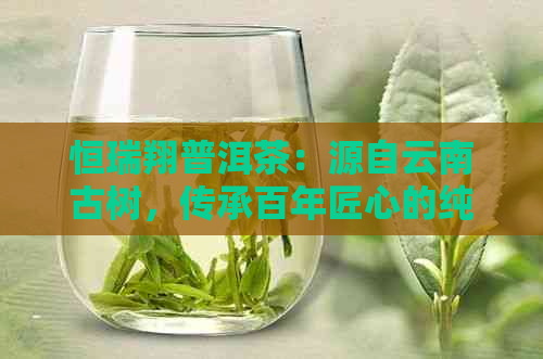 恒瑞翔普洱茶：源自云南古树，传承百年匠心的纯正之味