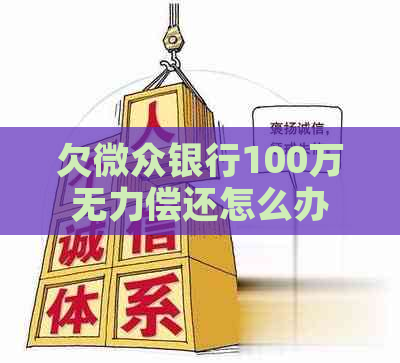 欠微众银行100万无力偿还怎么办