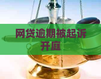 网贷逾期被起诉开庭