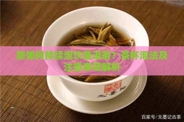 新如何持续泡饮普洱茶？茶杯泡法及注意事项解析