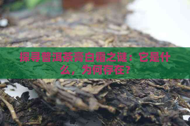 探寻普洱茶膏白霜之谜：它是什么，为何存在？