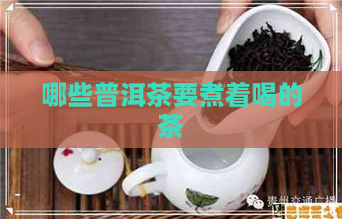 哪些普洱茶要煮着喝的茶