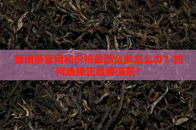 普洱茶官网和价格差那么多怎么办？如何选择正品普洱茶？