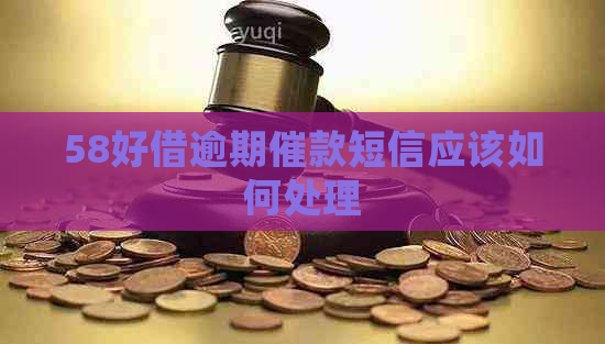 58好借逾期催款短信应该如何处理