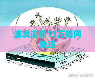 浦发逾期13万如何处理