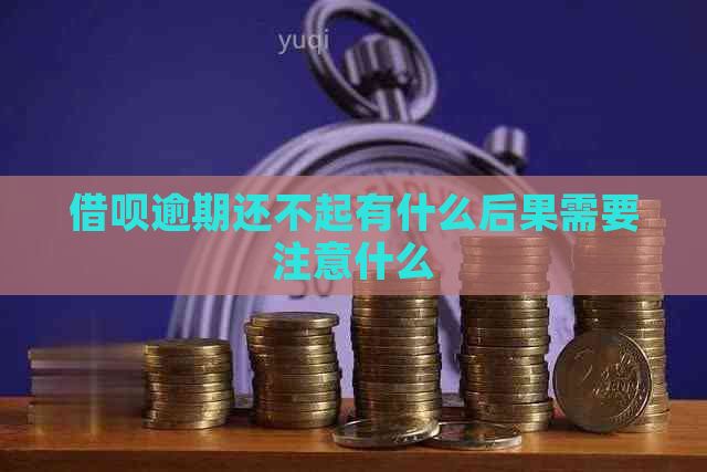 借呗逾期还不起有什么后果需要注意什么