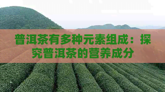 普洱茶有多种元素组成：探究普洱茶的营养成分