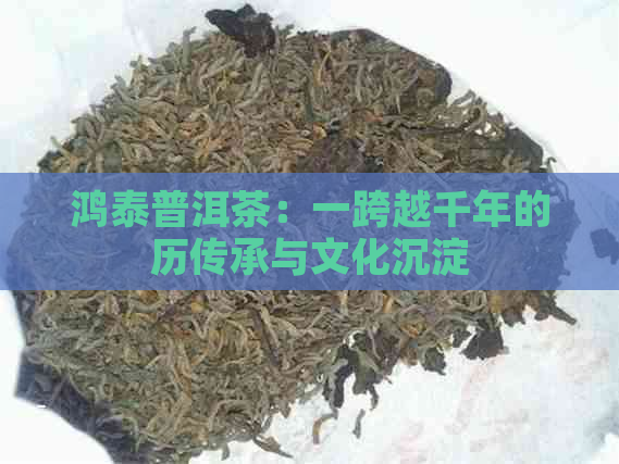 鸿泰普洱茶：一跨越千年的历传承与文化沉淀