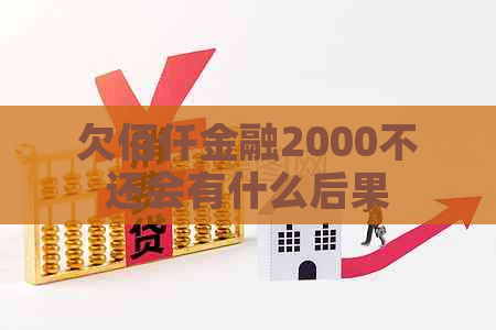 欠佰仟金融2000不还会有什么后果