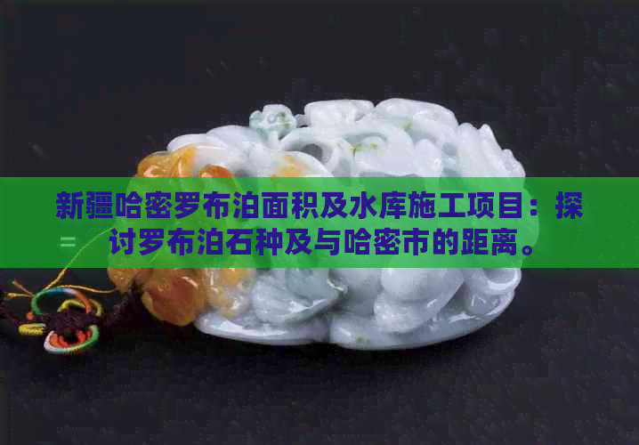 新疆哈密罗布泊面积及水库施工项目：探讨罗布泊石种及与哈密市的距离。