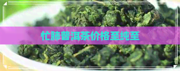 忙肺普洱茶价格至纯至