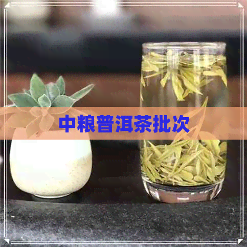 中粮普洱茶批次