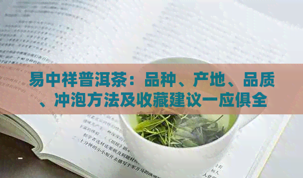 易中祥普洱茶：品种、产地、品质、冲泡方法及收藏建议一应俱全