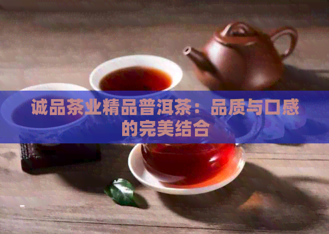 诚品茶业精品普洱茶：品质与口感的完美结合