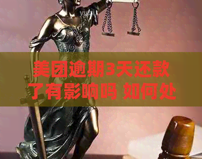 美团逾期3天还款了有影响吗 如何处理？