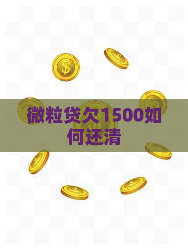 微立贷欠1500如何还清