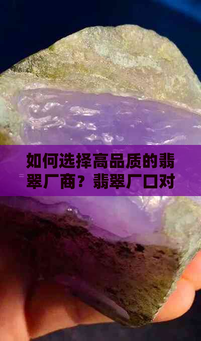 如何选择高品质的翡翠厂商？翡翠厂口对比分析