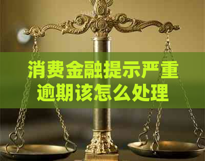 消费金融提示严重逾期该怎么处理