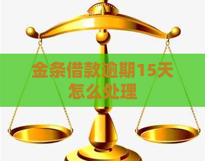 金条借款逾期15天怎么处理