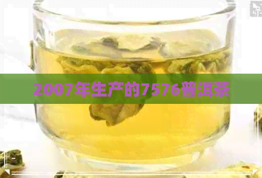 2007年生产的7576普洱茶