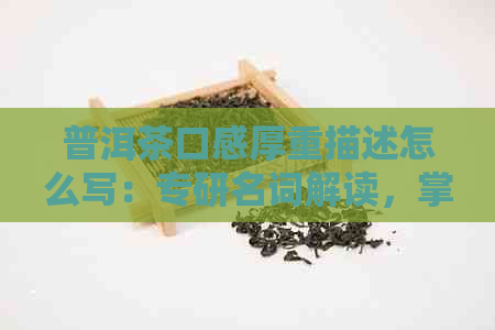 普洱茶口感厚重描述怎么写：专研名词解读，掌握品鉴技巧。