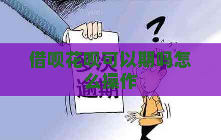 借呗花呗可以期吗怎么操作